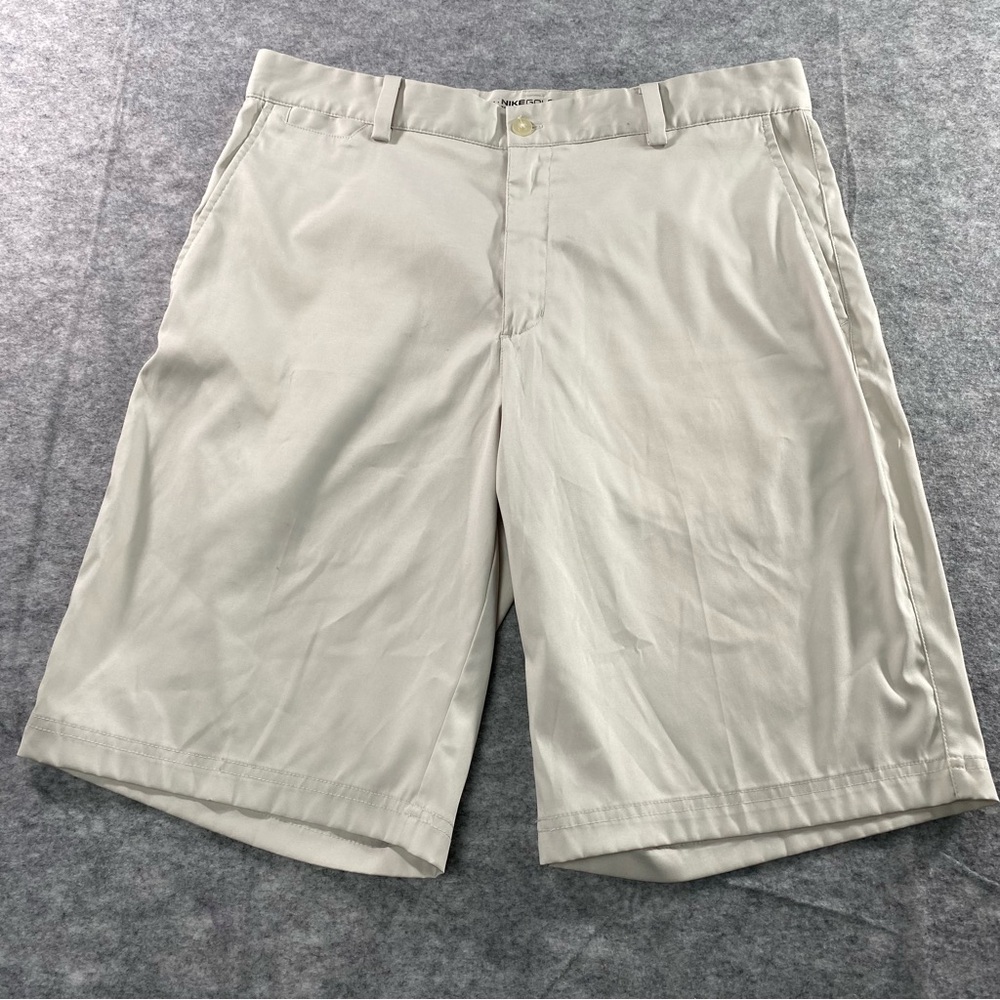 Nike Golf Mens Cream Tour Performance Dri‎ Fit 10in Inseam Performance Shorts 32